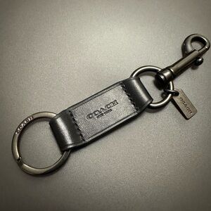 Coach Metallic Black Keychain